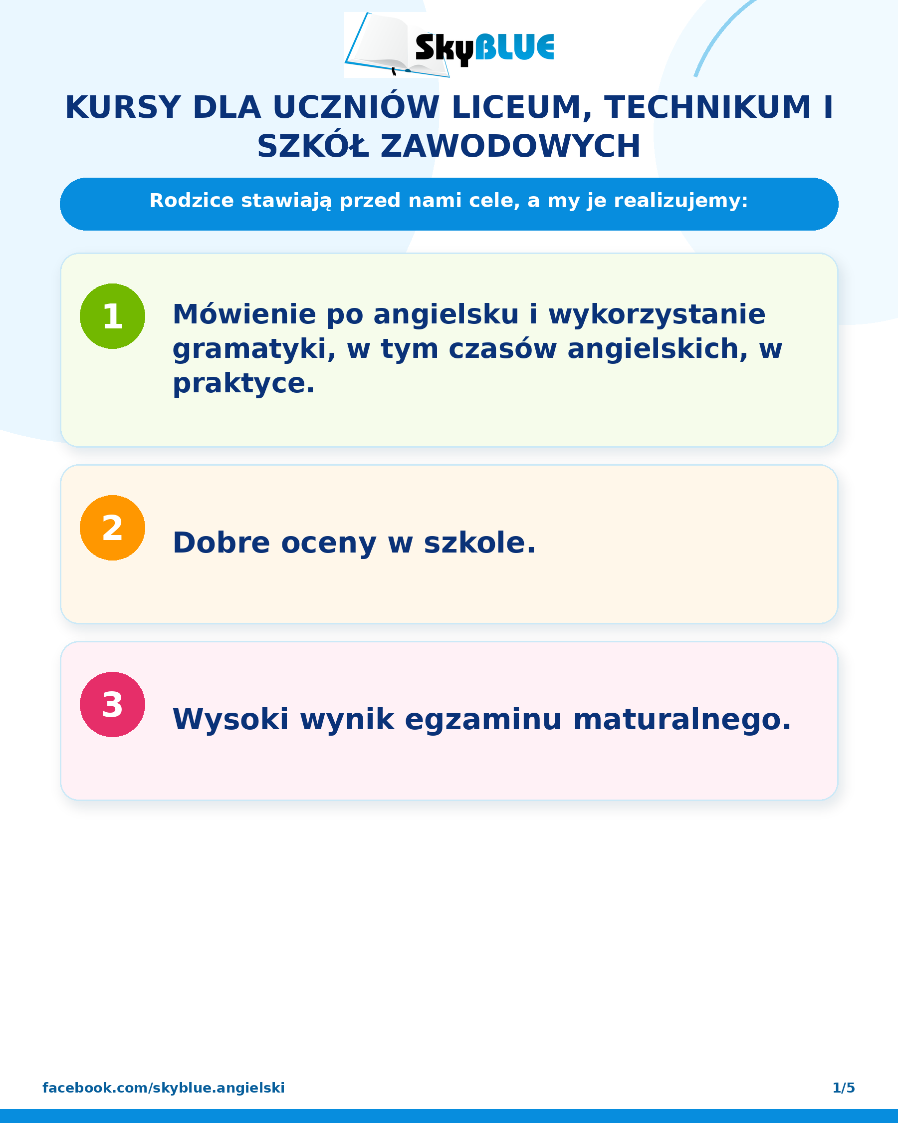 Rodzice stawiają cele.My je realizujemy część 1 z 5 LICEUM