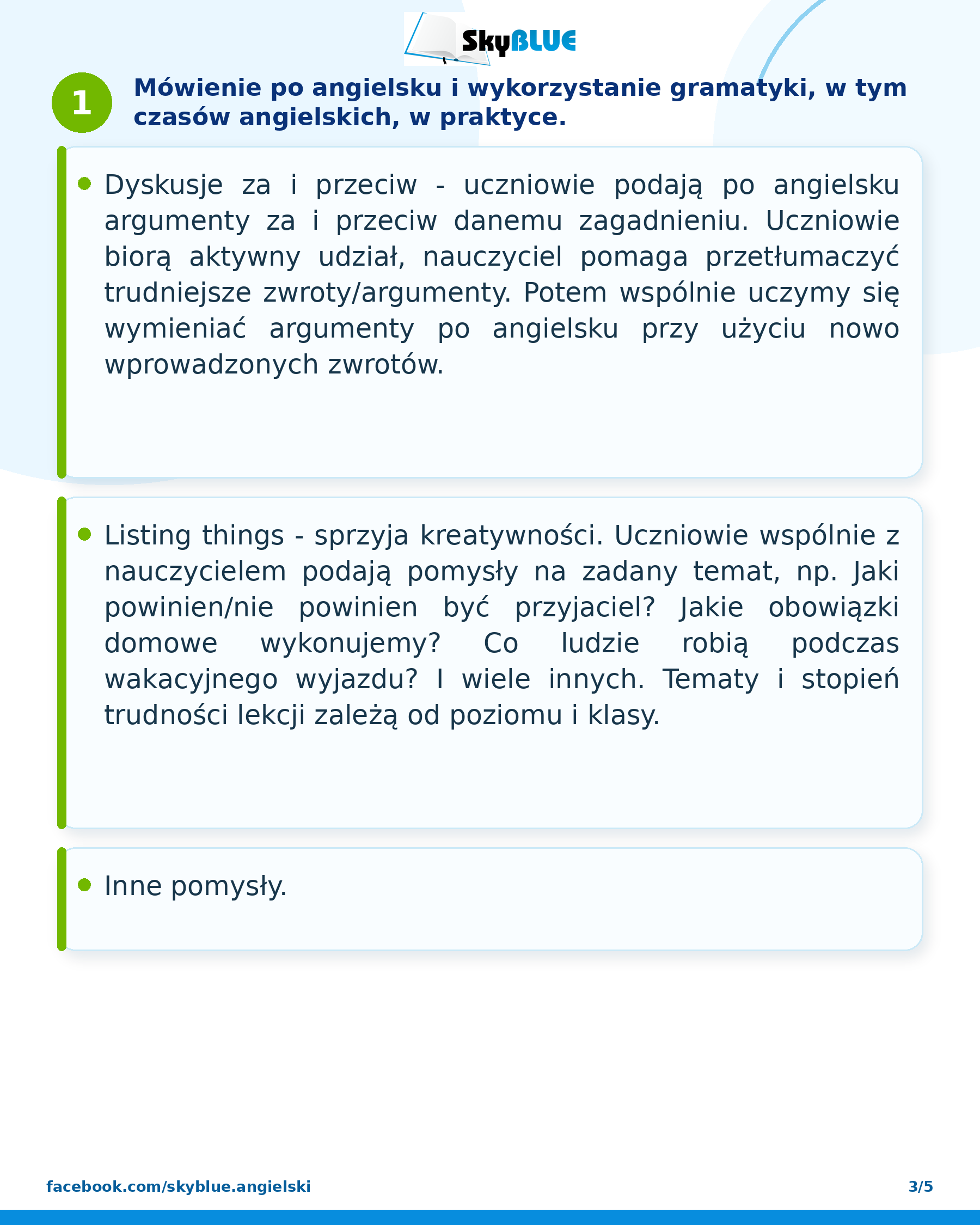 Rodzice stawiają cele.My je realizujemy część 3 z 5 LICEUM